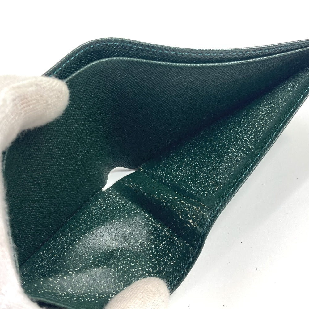 LOUIS VUITTON Folded wallet M30484 Taiga Leather green Taiga Porto Vie 6 Cartes Credit