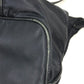 PRADA Shoulder Bag Leather / nylon Navy logo