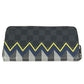 LOUIS VUITTON Long Wallet Purse N61253 Damier Grafitto Canvas black Damier Graphite Karakoram Zippy Wallet Vertical