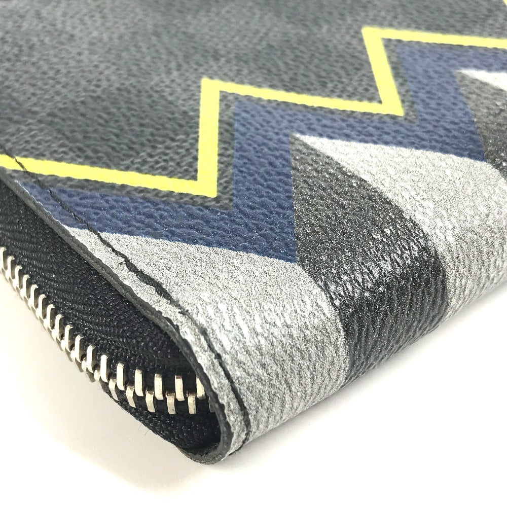 LOUIS VUITTON Long Wallet Purse N61253 Damier Grafitto Canvas black Damier Graphite Karakoram Zippy Wallet Vertical