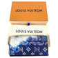 LOUIS VUITTON Long Wallet Purse M81405 leather blue monogram bandana Portefeuille Brazza