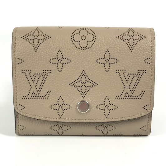 LOUIS VUITTON Folded wallet M62542 monogram mahina leather beige Monogram Mahina Portefeuille Iris Compact