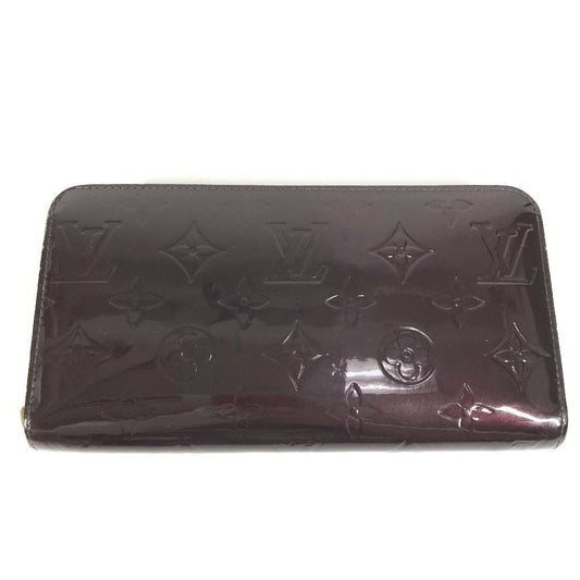 LOUIS VUITTON Long Wallet Purse M93522 Monogram Vernis Canvas purple Monogram Vernis Zippy wallet