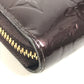 LOUIS VUITTON Long Wallet Purse M93522 Monogram Vernis Canvas purple Monogram Vernis Zippy wallet