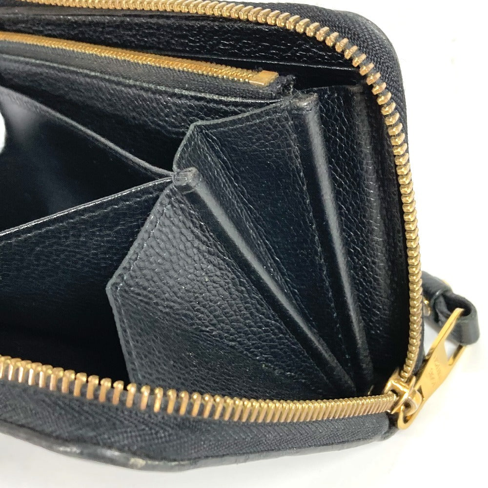 LOUIS VUITTON Long Wallet Purse M61864 Monogram Ann Platt Leather black Monogram Ann Platt Zippy wallet