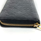 LOUIS VUITTON Long Wallet Purse M61864 Monogram Ann Platt Leather black Monogram Ann Platt Zippy wallet