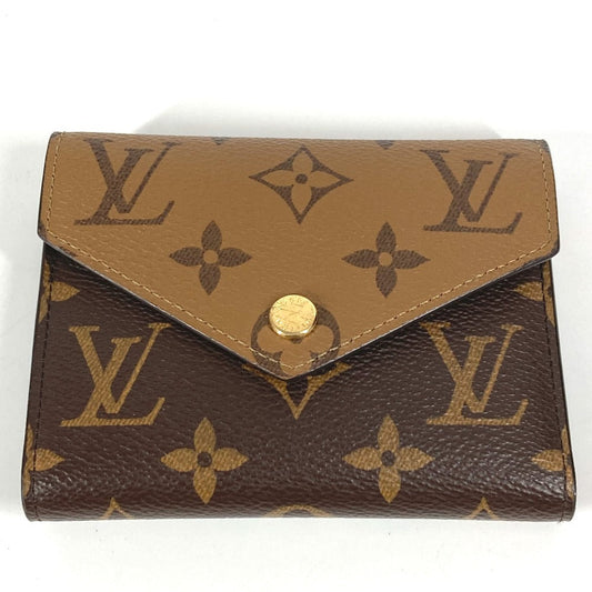 LOUIS VUITTON Trifold wallet M81557 Monogram reverse canvas Brown Monogram reverse Portefeuille Victorine