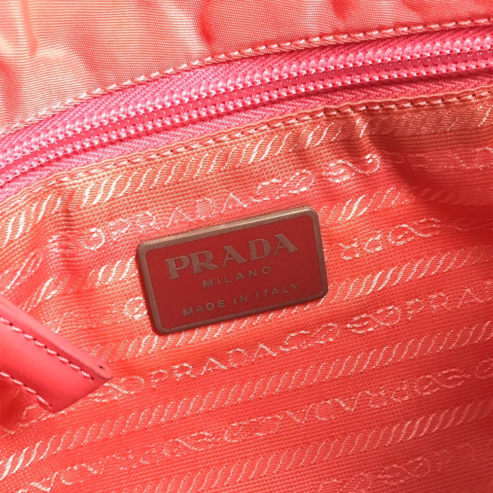 PRADA Shoulder Bag Nylon pink Triangle logo plate