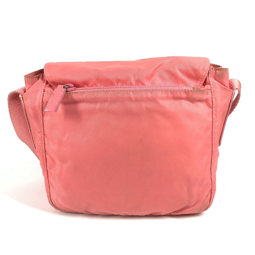 PRADA Shoulder Bag Nylon pink Triangle logo plate