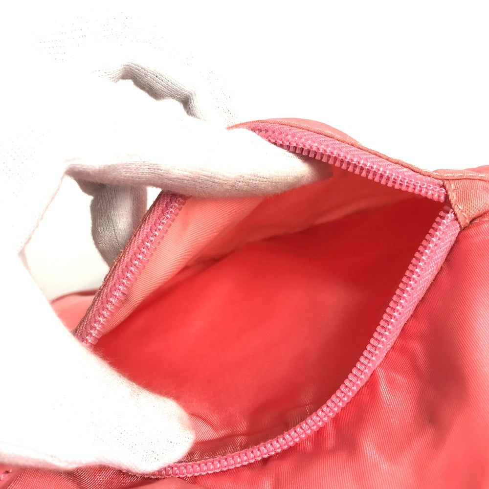 PRADA Shoulder Bag Nylon pink Triangle logo plate