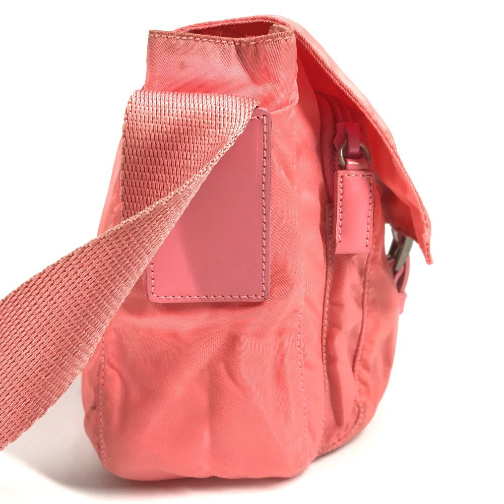PRADA Shoulder Bag Nylon pink Triangle logo plate