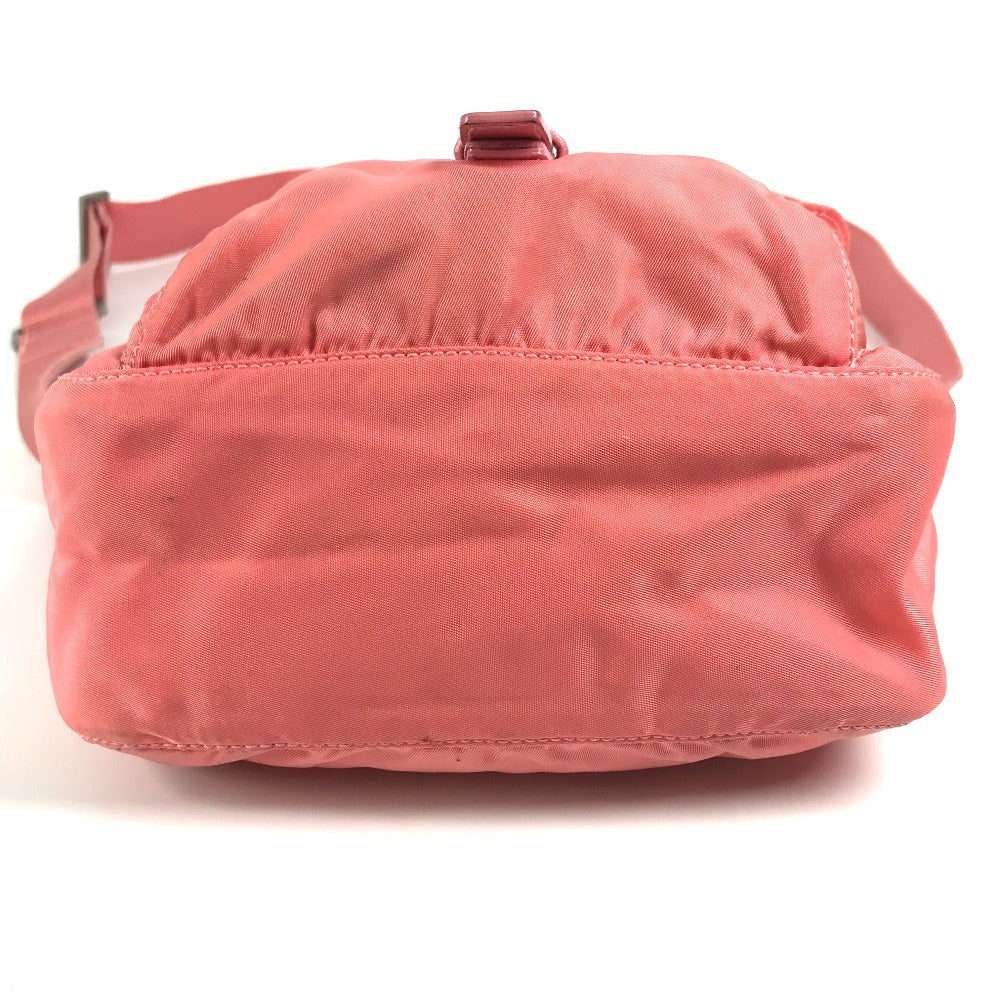 PRADA Shoulder Bag Nylon pink Triangle logo plate
