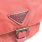 PRADA Shoulder Bag Nylon pink Triangle logo plate