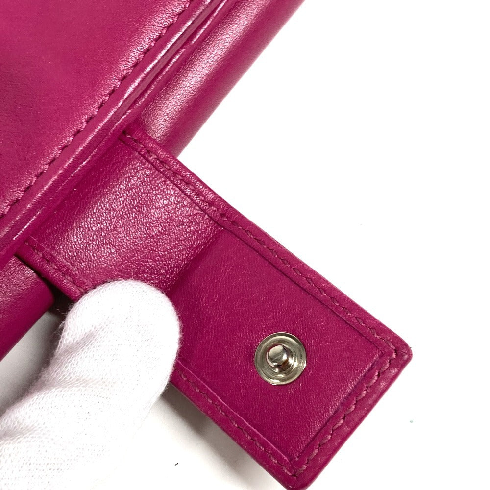 GUCCI Long Wallet Purse 231843 leather Purple pink type Interlocking G studs