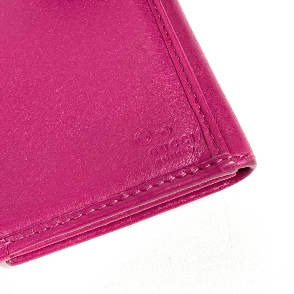 GUCCI Long Wallet Purse 231843 leather Purple pink type Interlocking G studs