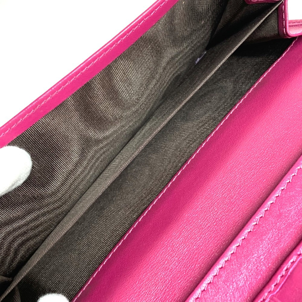 GUCCI Long Wallet Purse 231843 leather Purple pink type Interlocking G studs