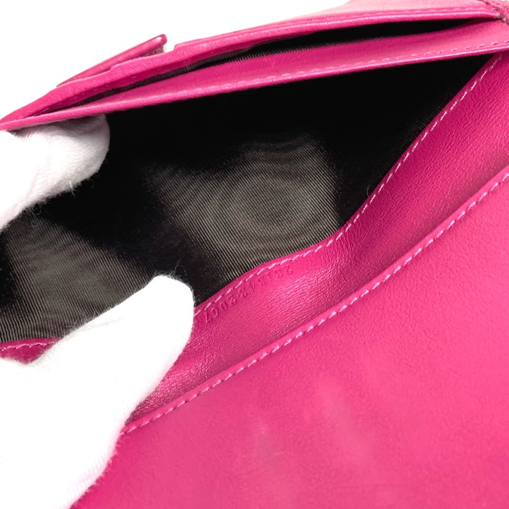GUCCI Long Wallet Purse 231843 leather Purple pink type Interlocking G studs