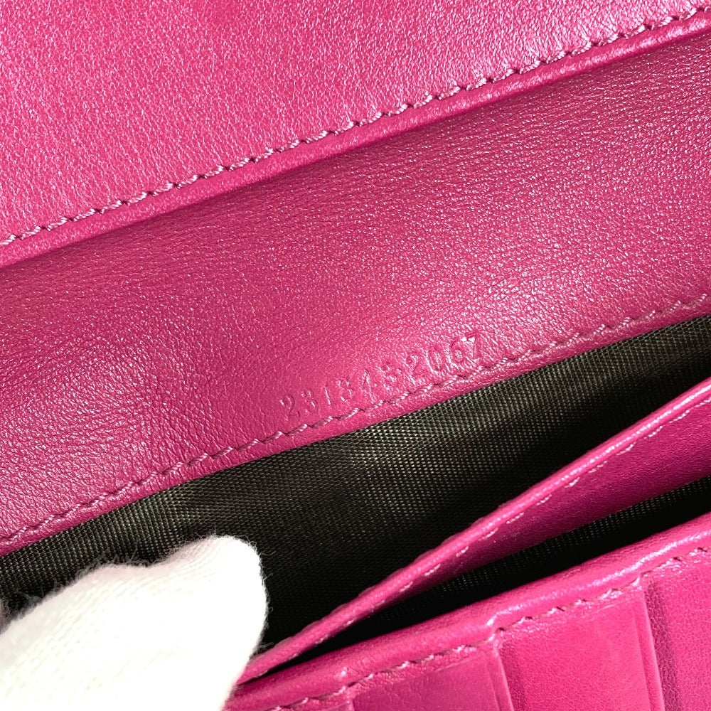 GUCCI Long Wallet Purse 231843 leather Purple pink type Interlocking G studs