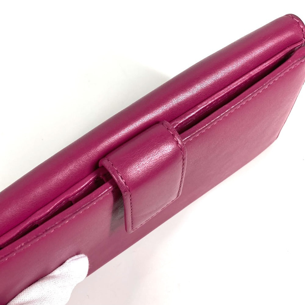 GUCCI Long Wallet Purse 231843 leather Purple pink type Interlocking G studs