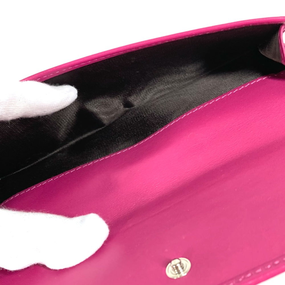 GUCCI Long Wallet Purse 231843 leather Purple pink type Interlocking G studs