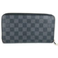 LOUIS VUITTON Long Wallet Purse N60111 Damier Grafitto Canvas black Damier Grafitte Zippy Organizer