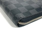 LOUIS VUITTON Long Wallet Purse N60111 Damier Grafitto Canvas black Damier Grafitte Zippy Organizer