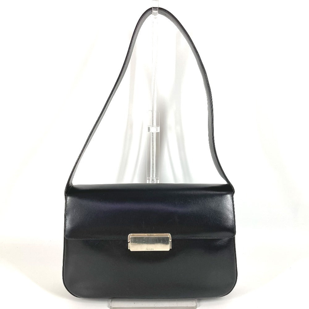 PRADA Shoulder Bag B7470 leather black logo