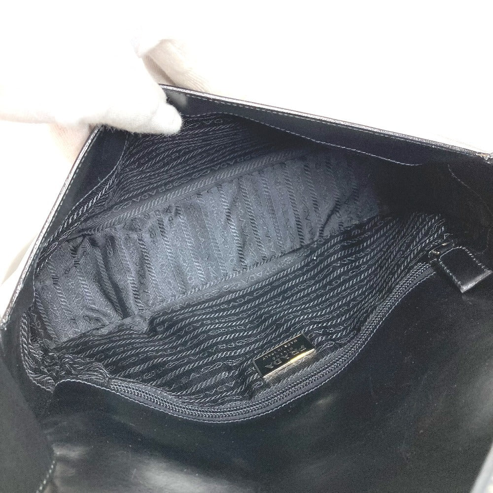 PRADA Shoulder Bag B7470 leather black logo