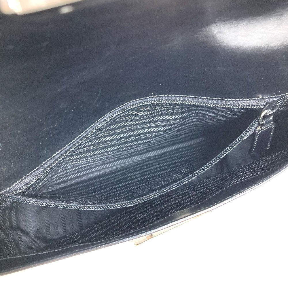 PRADA Shoulder Bag B7470 leather black logo