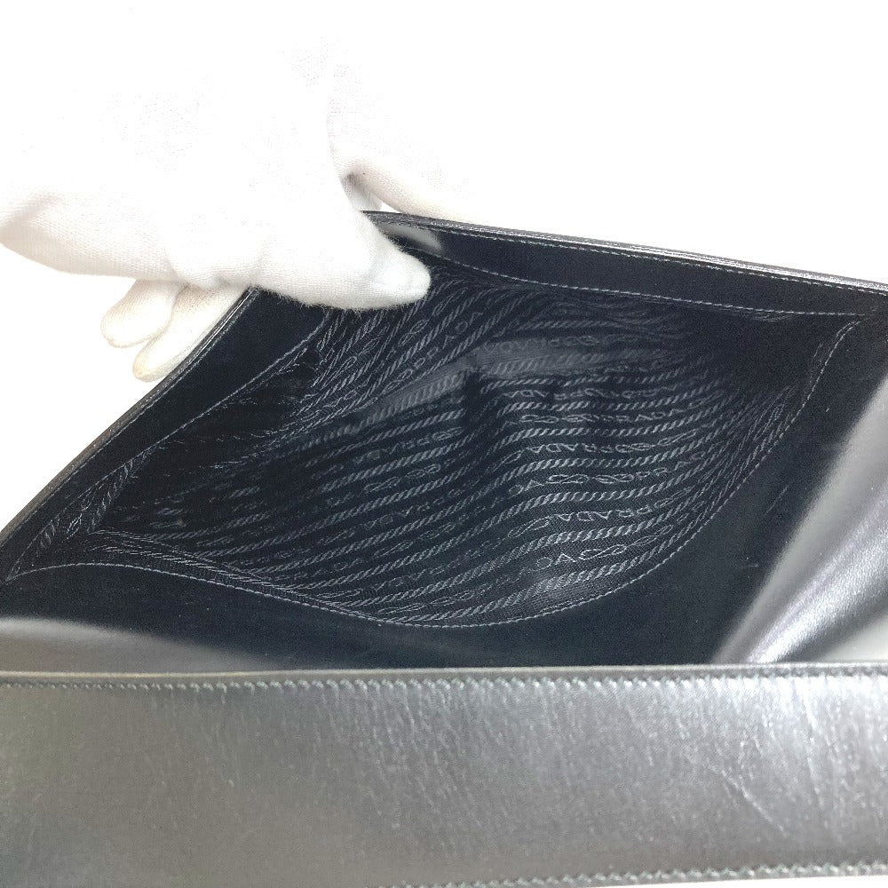PRADA Shoulder Bag B7470 leather black logo
