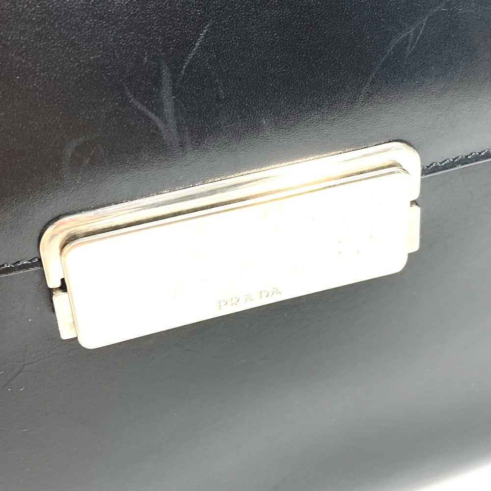 PRADA Shoulder Bag B7470 leather black logo