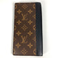 LOUIS VUITTON Long Wallet Purse M93800 Monogram Macassar canvas, leather black Monogram macacer Portefeuille Tanon