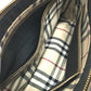 BURBERRY Shoulder Bag leather Brown Inner check one belt Women Used Authentic