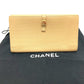 CHANEL Long Wallet Purse A20905 leather beige CC COCO Mark W Hook Wallet  Women Used Authentic