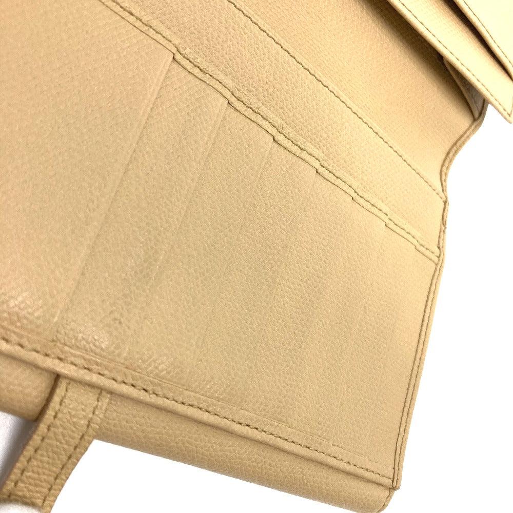 CHANEL Long Wallet Purse A20905 leather beige CC COCO Mark W Hook Wallet  Women Used Authentic