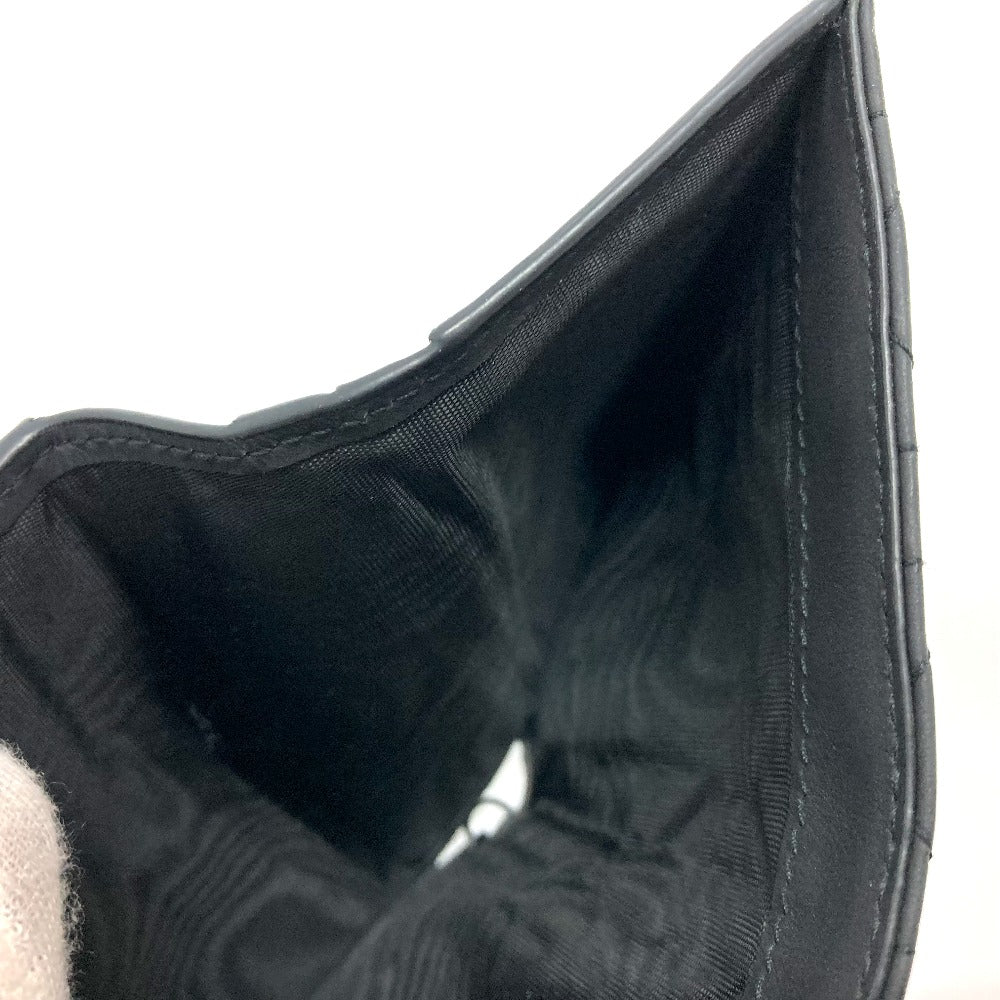 Dior Folded wallet S0178SLOI leather black Lady Dior Mini wallet