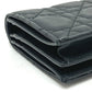 Dior Folded wallet S0178SLOI leather black Lady Dior Mini wallet