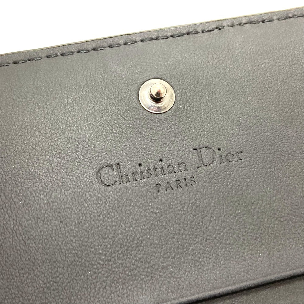 Dior Folded wallet S0178SLOI leather black Lady Dior Mini wallet