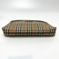 BURBERRY Pouch Canvas / leather beige check