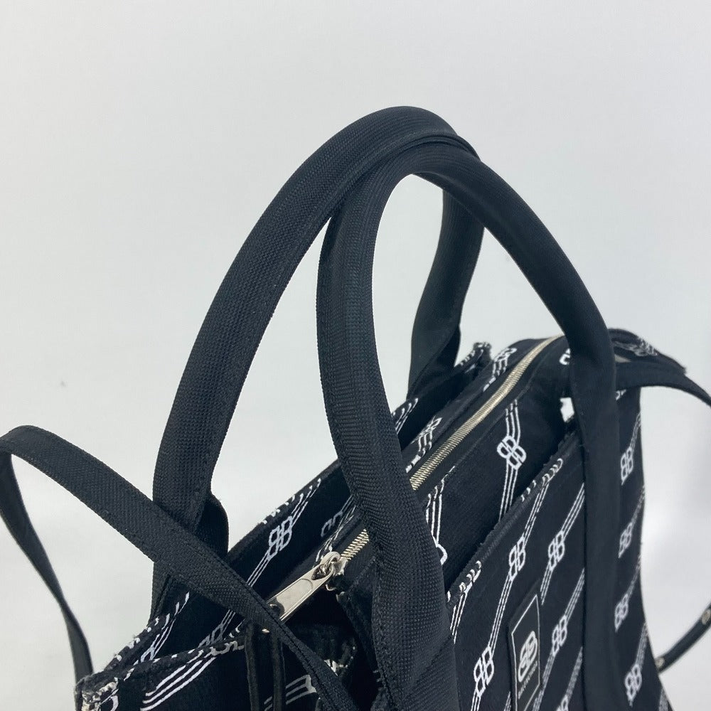 BALENCIAGA Handbag 620884 canvas black BB Trade S Women Used Authentic
