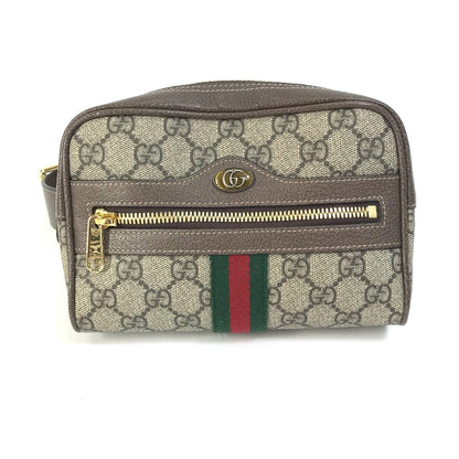 GUCCI Waist bag 517076 GG Supreme Canvas beige Sherry line OPHIDIA OPHIDIA Women Used Authentic