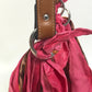 CELINE Shoulder Bag Silk / leather pink Scarf Bag