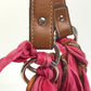 CELINE Shoulder Bag Silk / leather pink Scarf Bag