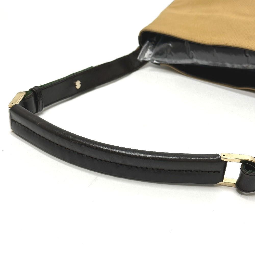 GUCCI Shoulder Bag 001・4286 Leather / canvas beige vintage Sherry line