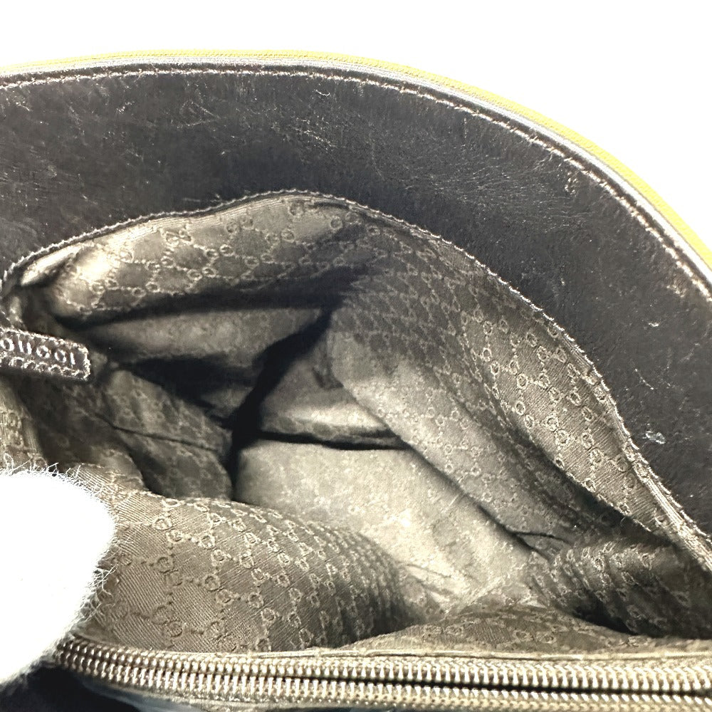 GUCCI Shoulder Bag 001・4286 Leather / canvas beige vintage Sherry line