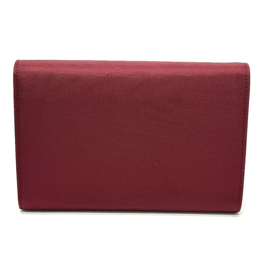 PRADA Trifold wallet Nylon, Saffiano Leather wine-red Triangle logo