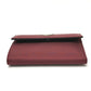 PRADA Trifold wallet Nylon, Saffiano Leather wine-red Triangle logo