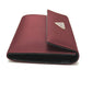 PRADA Trifold wallet Nylon, Saffiano Leather wine-red Triangle logo