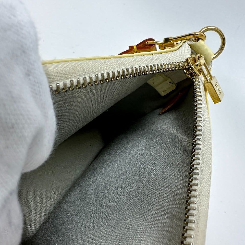 LOUIS VUITTON Shoulder Bag M91333 Monogram Vernis white Monogram Vernis mallory square Women Used Authentic