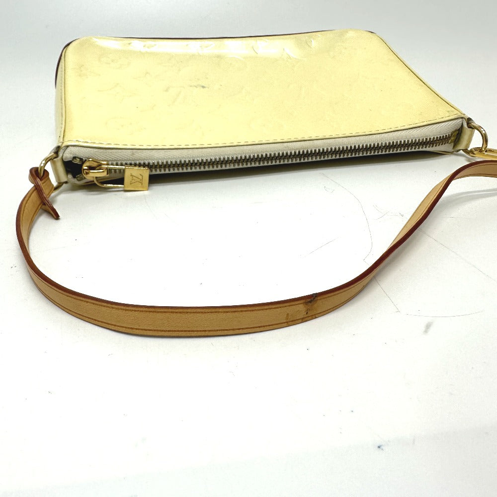 LOUIS VUITTON Shoulder Bag M91333 Monogram Vernis white Monogram Vernis mallory square Women Used Authentic